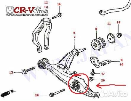 Сайлентблоки задней подвески хонда срв 3 схема