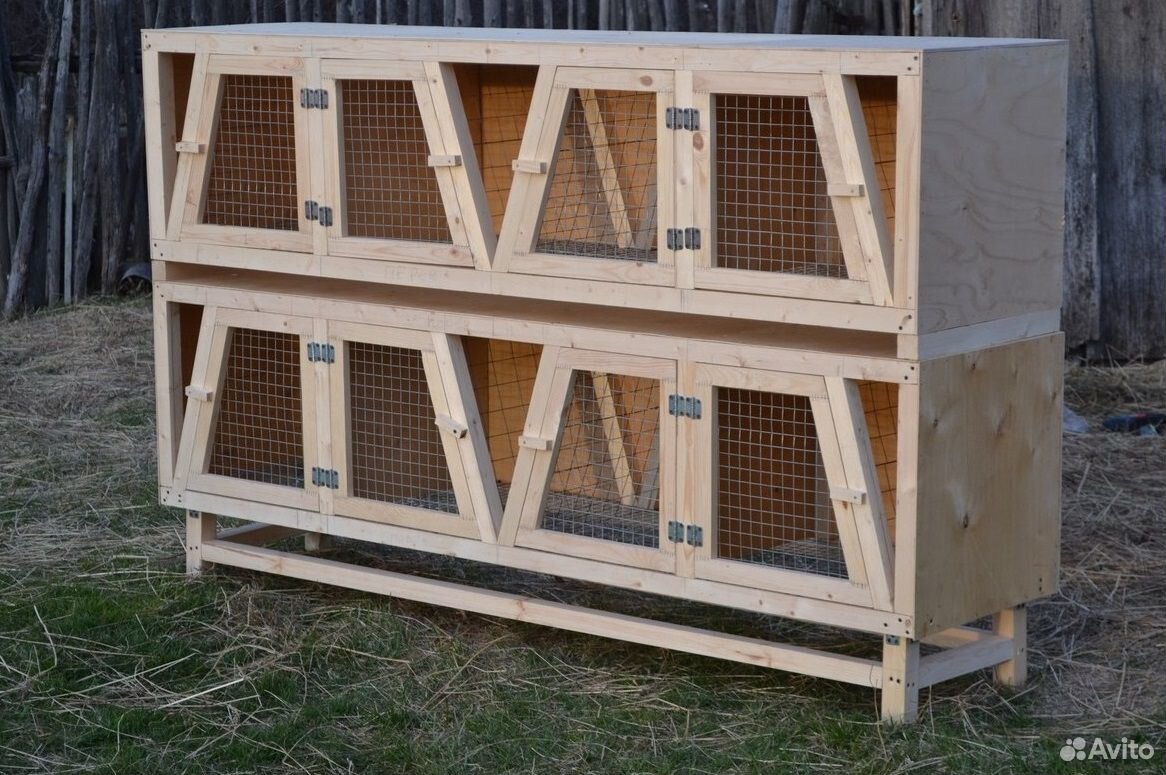 Клетка для кроликов деревянная модель А021 купить на Зозу.ру - фотография № 1