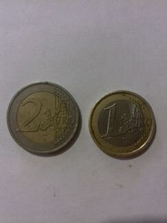 Монета 1и 2 евро