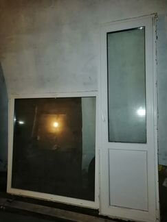 Продам балконный блок пластиковый (окно+дверь)
