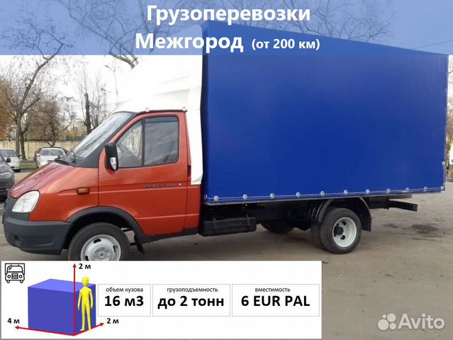 Перевозки грузов межгород по России +на юг