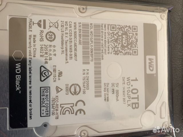HDD WD black 1 тб