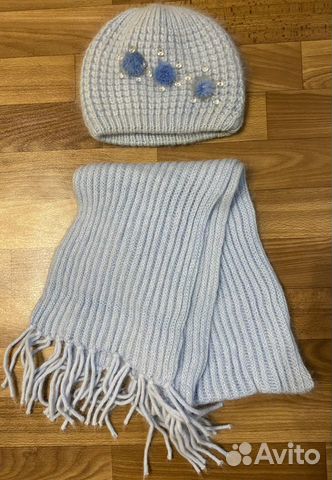 Комплект шапка и шарф женский