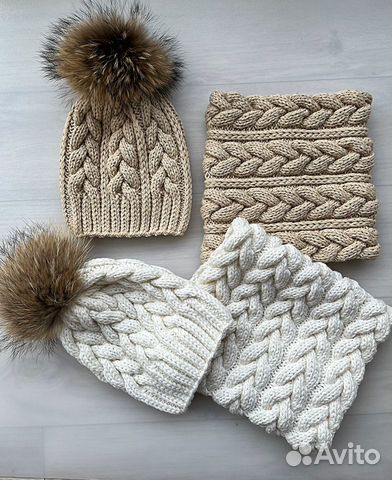 Комплект шапка+ снуд. Новый