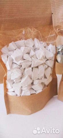 Колотая фасованная белая пищевая глина