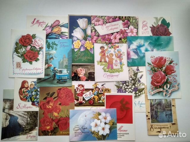 Открытки с 8 марта СССР