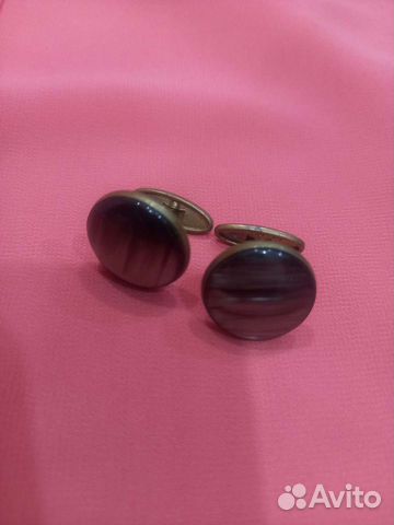 Запонки СССР советские янтарь