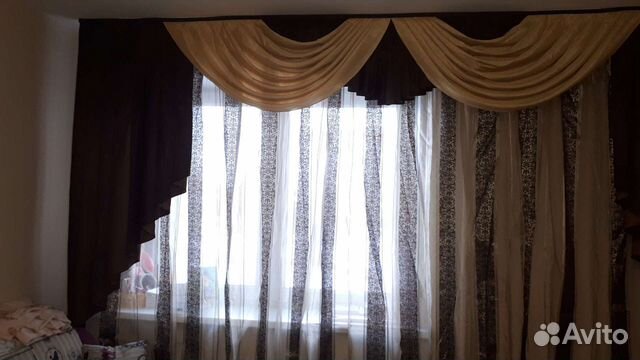 Шторы с ламбрекеном+ гардина