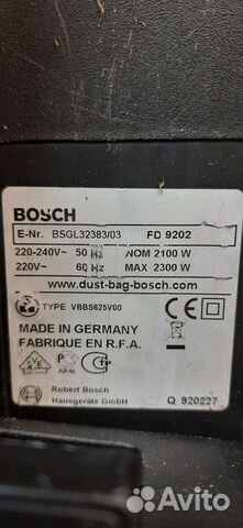 Пылесос Bosch bsgl 32383