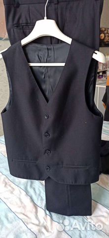 Брюки+жилет для школы для мальчика 134