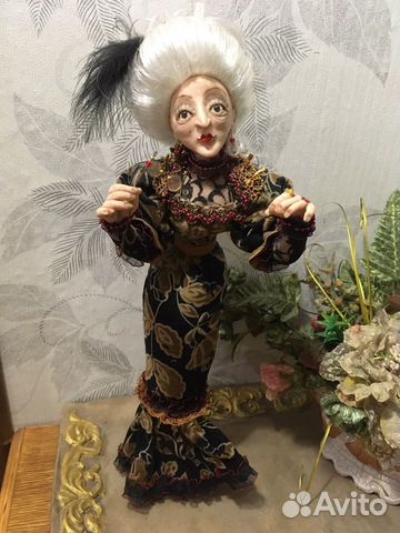 Авторская будуарная кукла коллекционная ручной раб