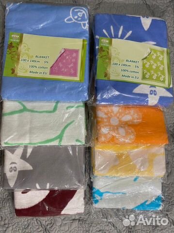 Одеяла детские байковые. Эстония. Новые
