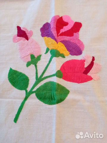 Старинная вышивка. Цветная