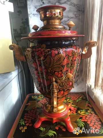 Самовар электрический Хохлома Роспись ручная