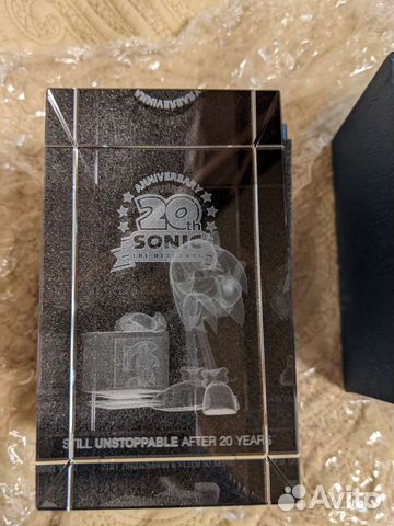 Sonic 20th Anniversary Crystal Cube + полотенце