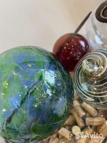 Шар новогодний/елочный. Стекло ручной работы