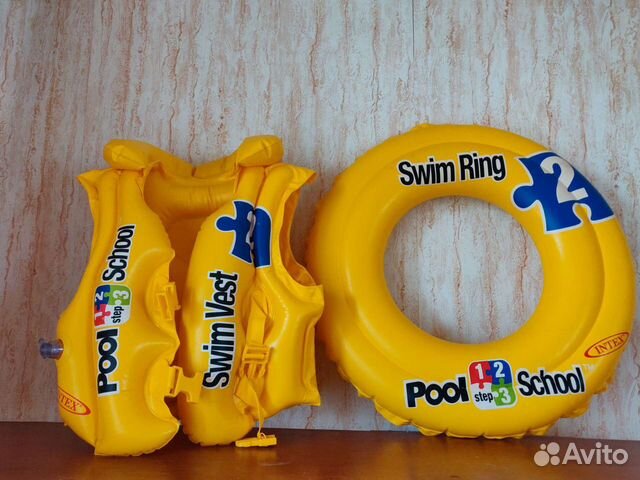 Круги и жилеты для плавания + тапочки для плавания
