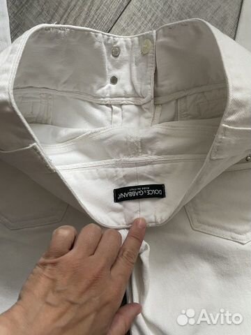 Оригинальные женские белые джинсы Dolce Gabbana