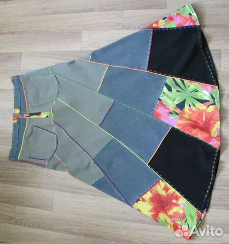 Новая длинная в пол юбка р.52 джинс