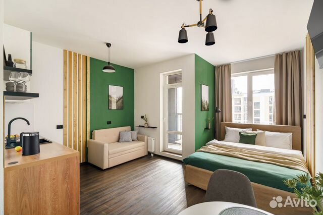 

Квартира-студия, 25 м², 2 кровати