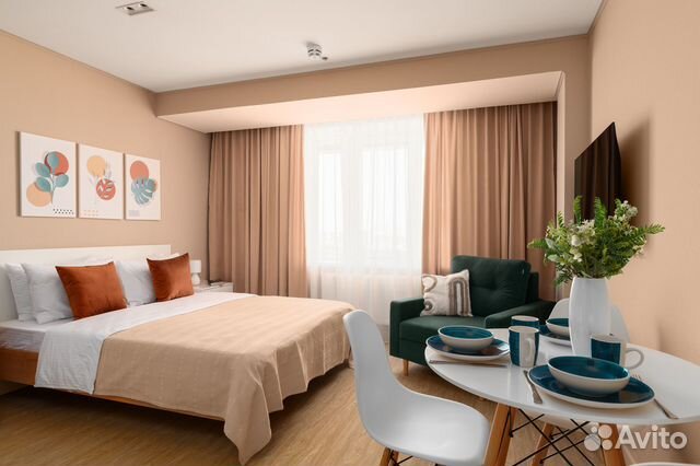 

Квартира-студия, 30 м², 1 кровать