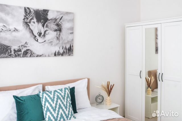 

1-к. квартира, 40 м², 2 кровати