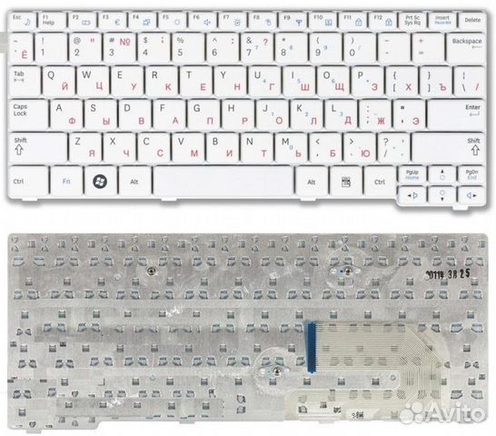 Клавиатура samsung N148 N145 N150 белая