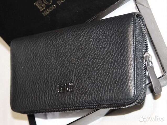 Мужской кожаный клатч портмоне HugoBoss black new Мужской кожаный клатч портмоне HugoBoss black new