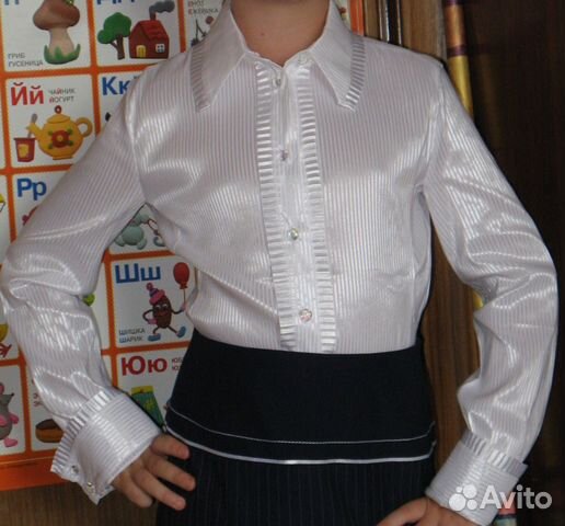 Блузка школьная, белая Блузка школьная, белая