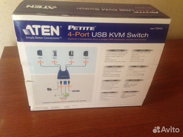 KVM переключатель aten CS64U