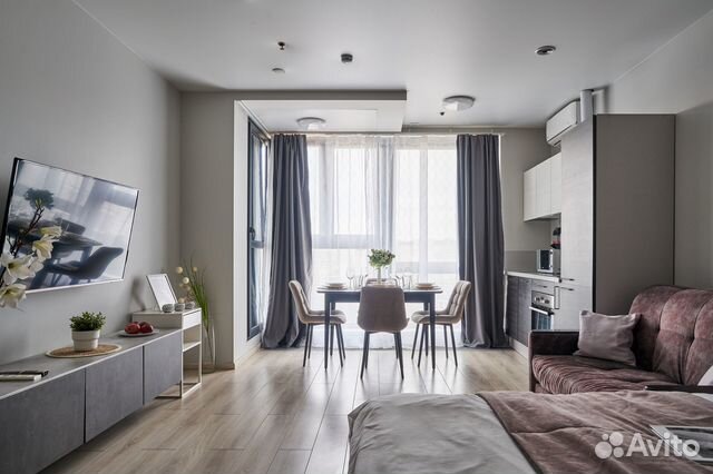 

Квартира-студия, 33 м², 2 кровати