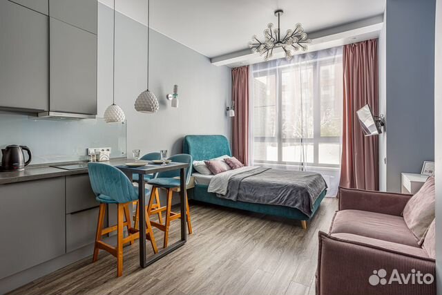 

Квартира-студия, 27 м², 2 кровати