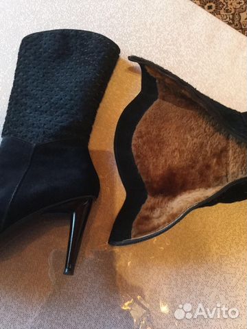 Сапоги замшевые на цигейке nando muzi 40размер