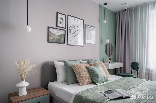 

1-к. квартира, 45 м², 2 кровати