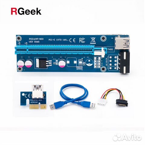 Riser Card 1x к 16x USB 3.0 SATA