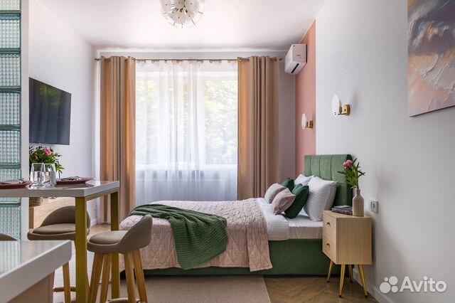 

Квартира-студия, 33 м², 2 кровати
