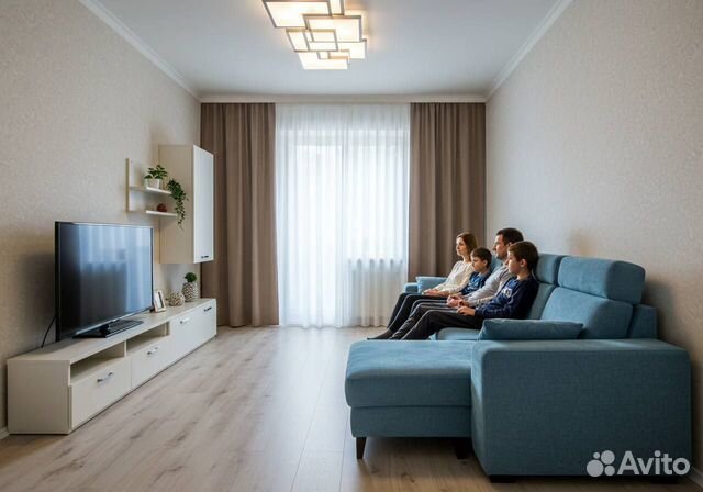 

1-к. квартира, 44 м², 2 кровати