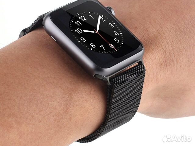 Ремешок для apple watch миланская петля черный