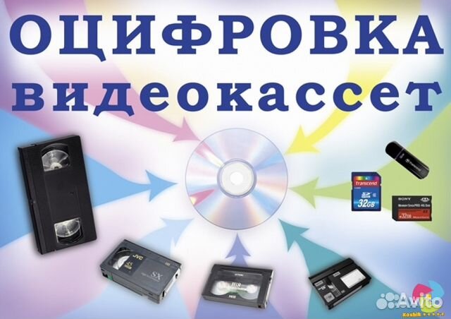 Оцифровка любого формата видеокассет