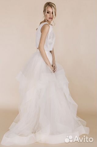 Свадебное вечернее платье кроп топ Vera Wang