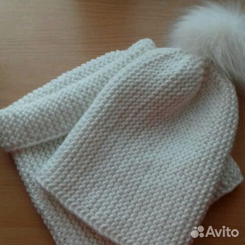 Шапка с помпоном и снуд