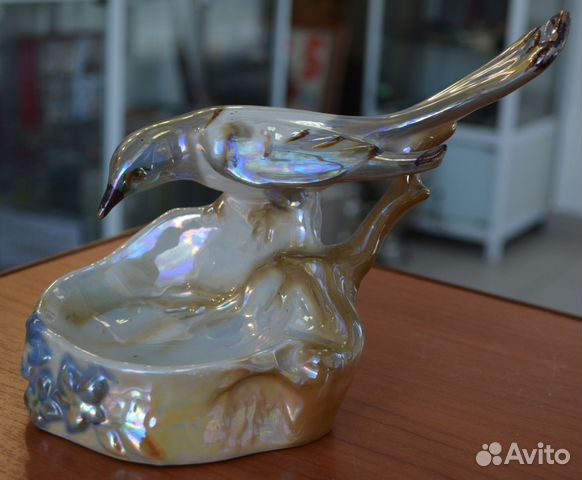 Фарфоровая пепельница- сорока