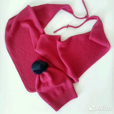Весенний комлект шапка бактус платок