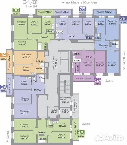 1-к квартира, 40.2 м², 10/18 эт.