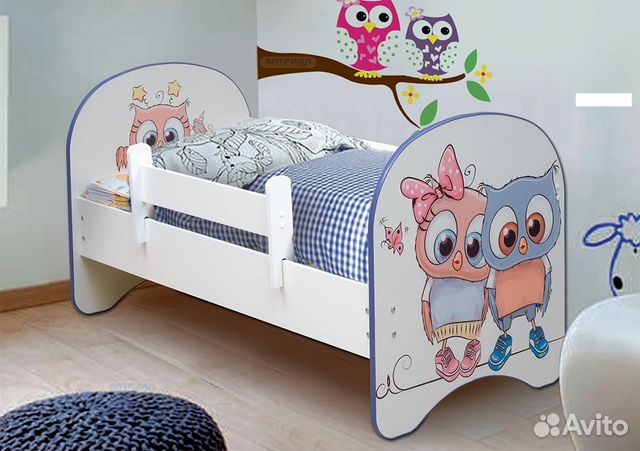 Новая детская кровать с ящиком и матрасом Новая детская кровать с ящиком и матрасом