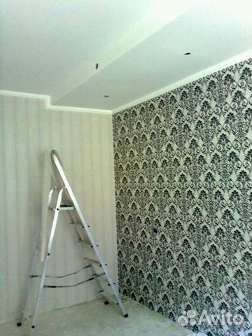 Поклейка обоев, покраска, шпаклевка