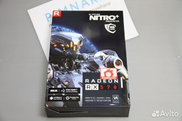 Видеокарта AMD Radeon RX 570 sapphire nitro 8Gb PC Видеокарта AMD Radeon RX 570 sapphire nitro 8Gb PC