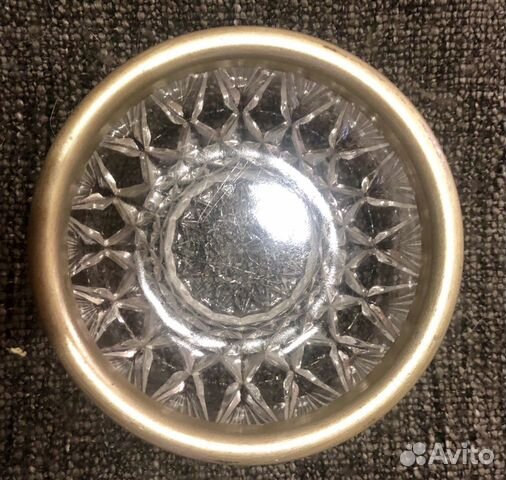 Пепельница СССР хрусталь мельхиор