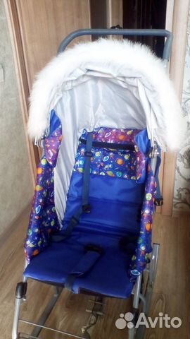 Санки-коляска на больших колесах Санки-коляска на больших колесах
