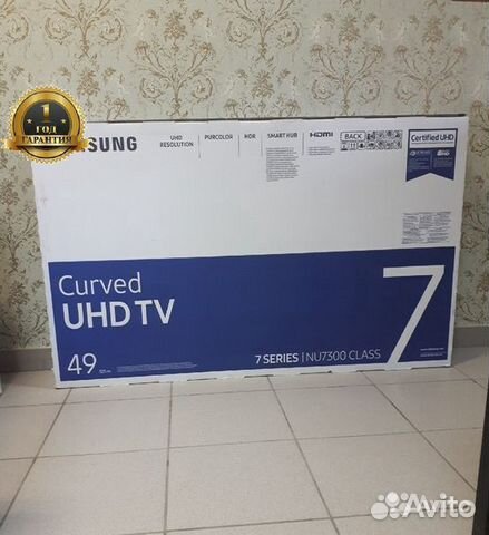SAMSUNG UE49NU7300 новый изогнутый 130см 4K Smart